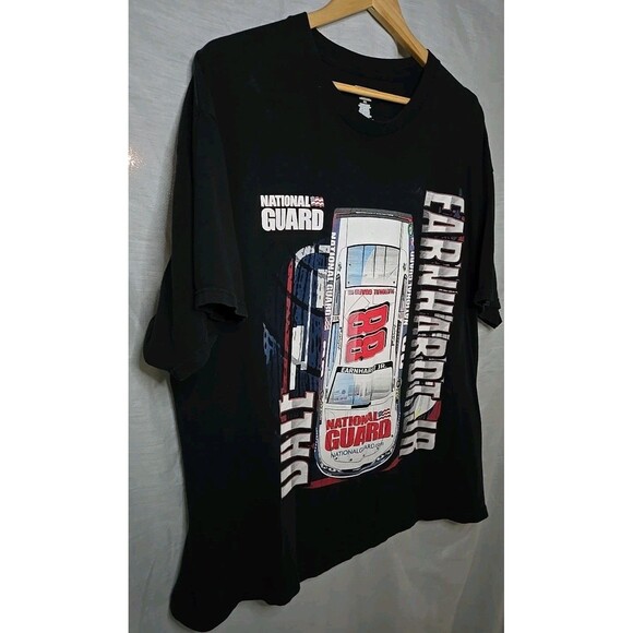 NASCAR Dale Earnhardt Jr National Guard T-Shirt XXL Black Double Sided Print #88 - Picture 3 of 6